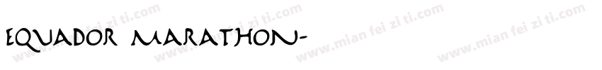 Equador Marathon字体转换